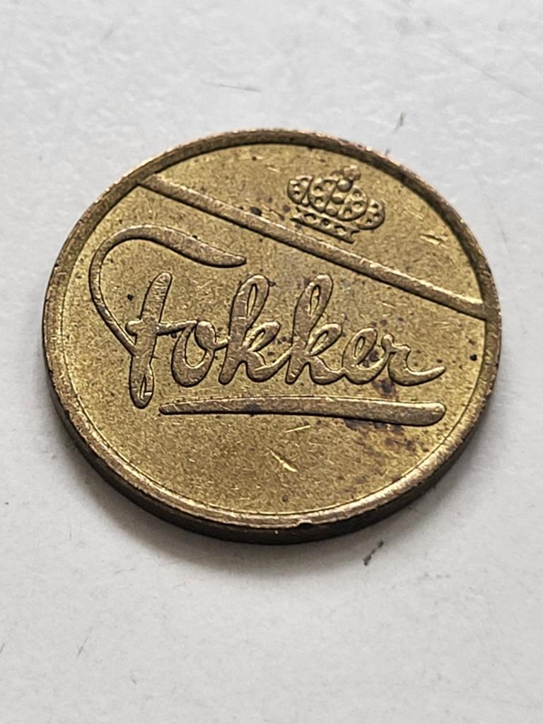 Vintage penning Fokker munt / token vliegtuigen, Ophalen of Verzenden