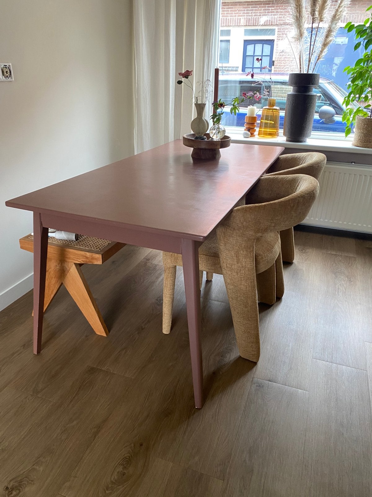 Eettafel, Huis en Inrichting, Tafels | Sidetables, Ophalen, Gebruikt, 25 tot 50 cm, Rechthoekig