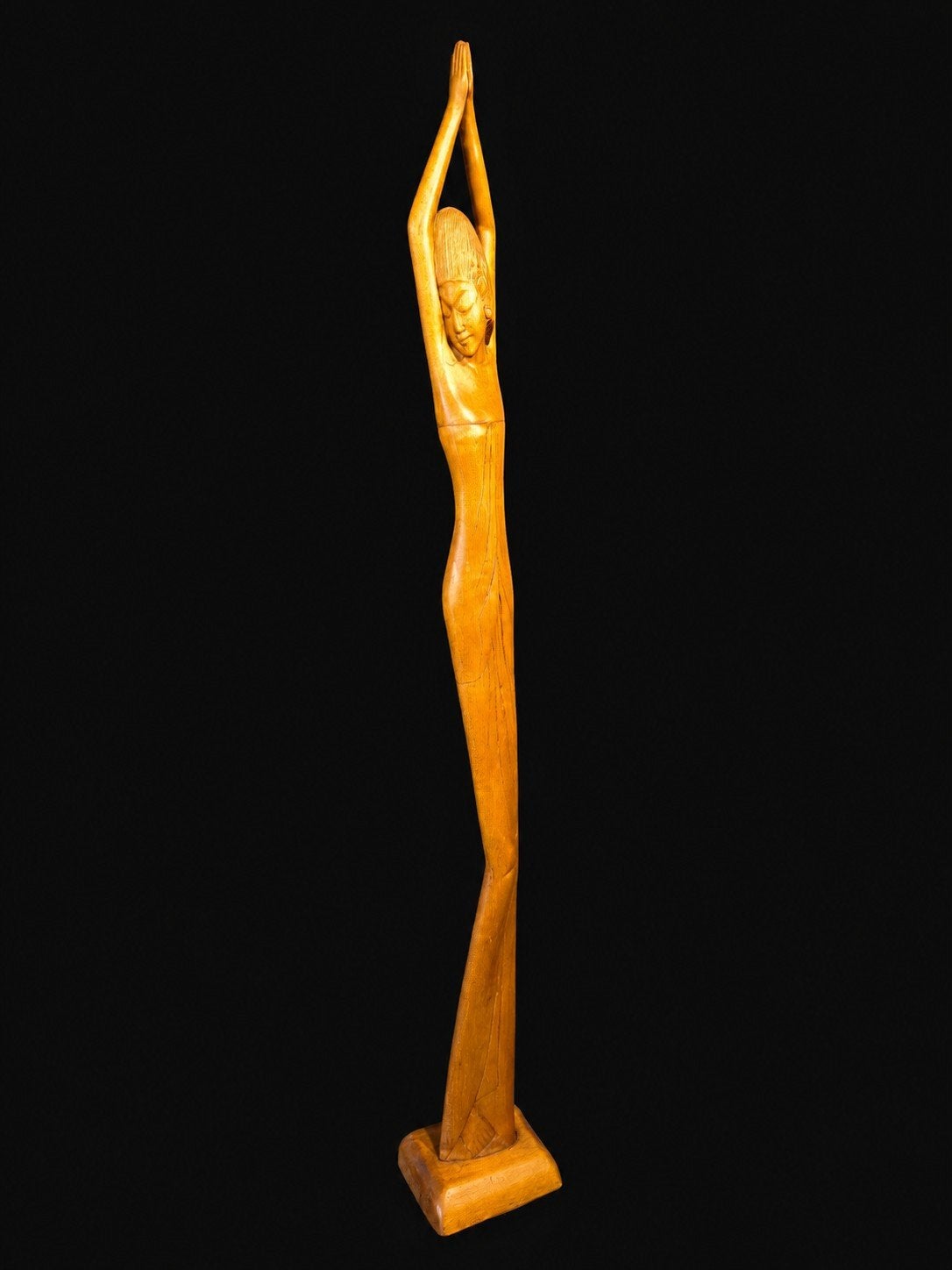 Balinese Art Deco Houtsnijwerk - Langgerekte Stijl, Ophalen of Verzenden
