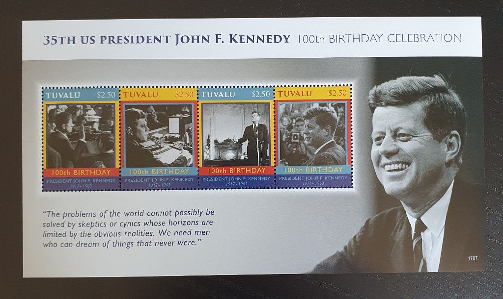 Tuvalu 2017 John F Kennedy Michel 2281-2284 postfris, Verzenden, Postfris, Overige thema's