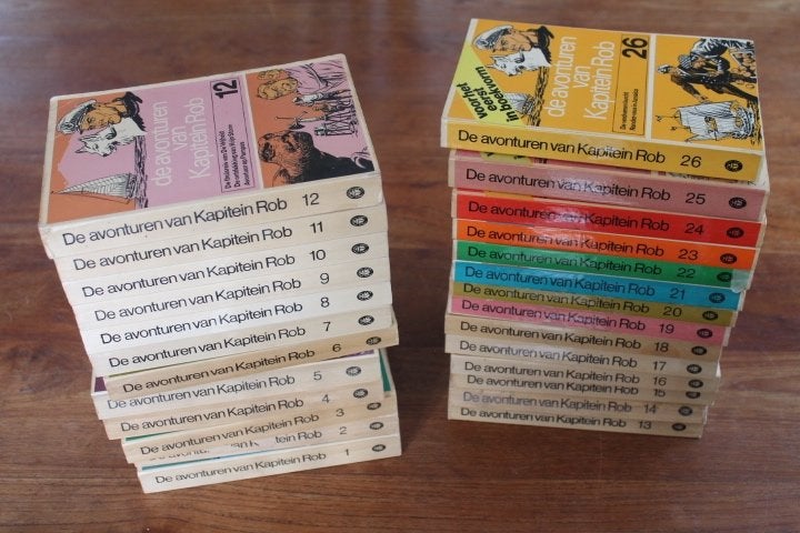 Pieter Kuhn - Kapitein Rob Skarabee reeks 1-26 compleet, Complete serie of reeks, Ophalen of Verzenden, Gelezen