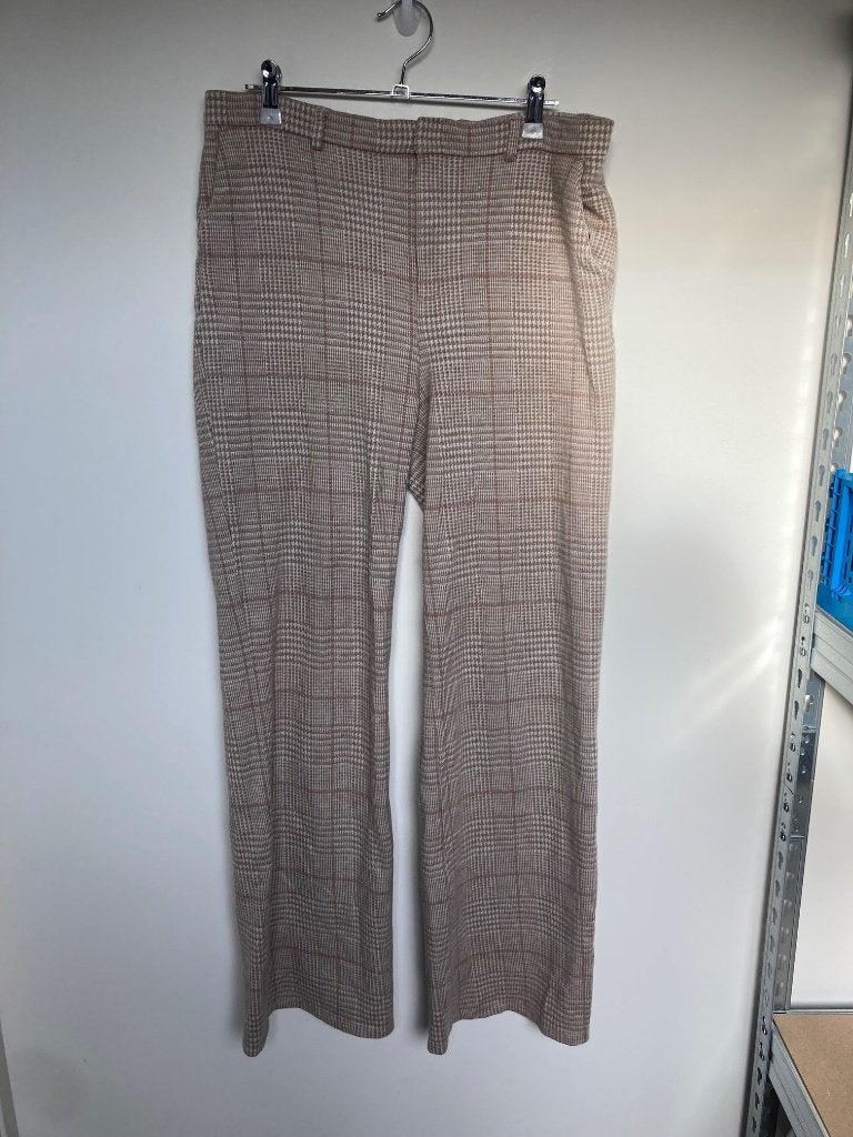 Bellamy pantalon bruin creme roze wol maat M geruit, Beige, Bellamy, Ophalen of Verzenden, Zo goed als nieuw