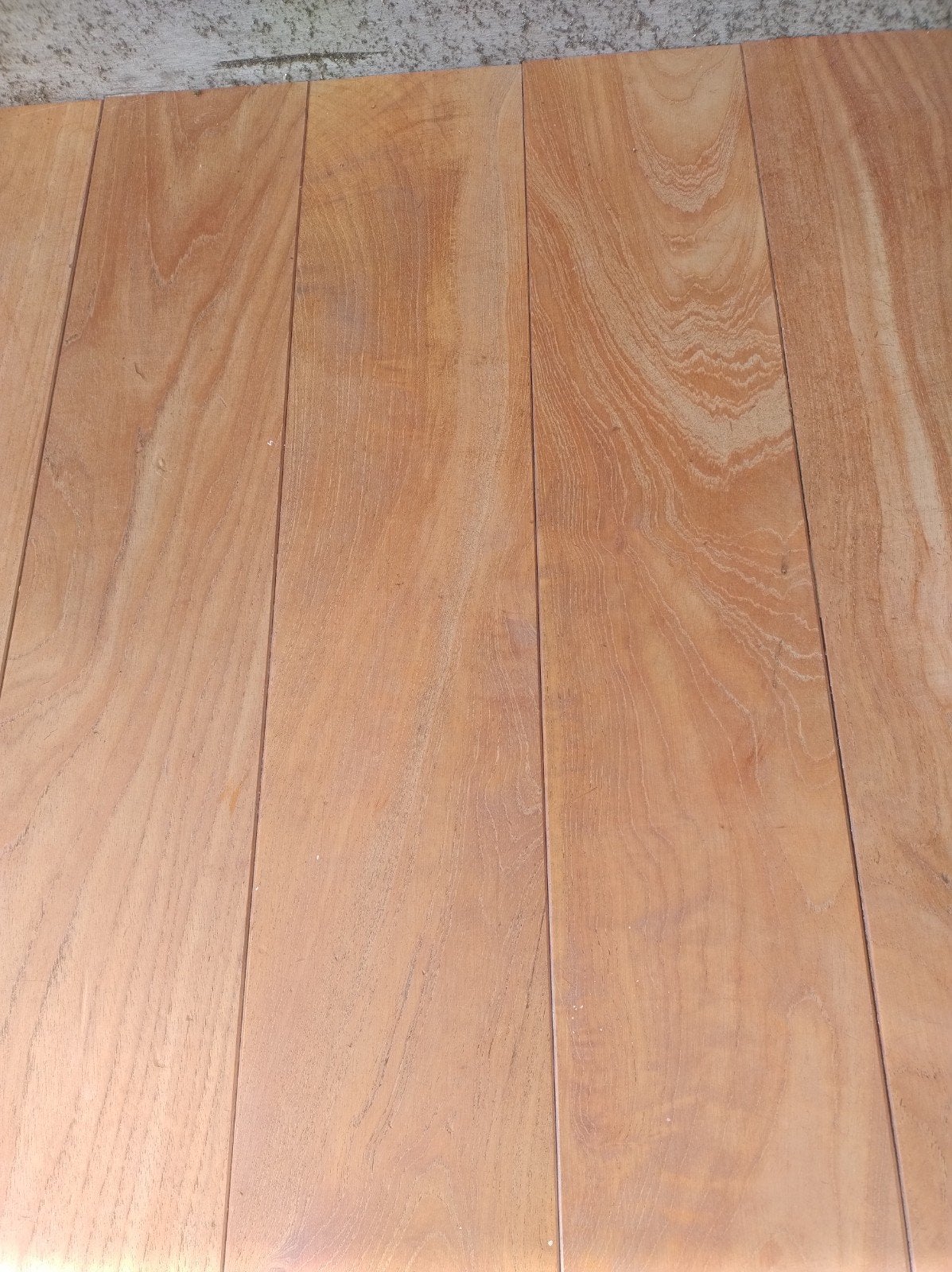 Unieke teak massieve houten vloer 36 m2, Ophalen, Vloerdelen of -planken, 10 m² of meer, 10 tot 30 cm