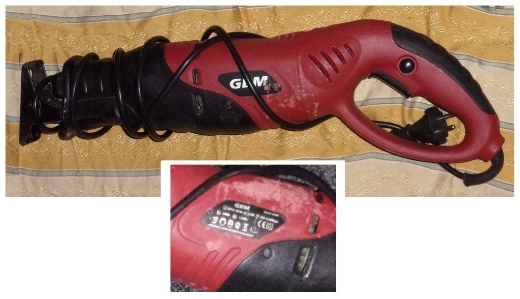Reciprozaag GBM., Gebruikt, Ophalen of Verzenden, 1200 watt of meer, 30 tot 70 mm