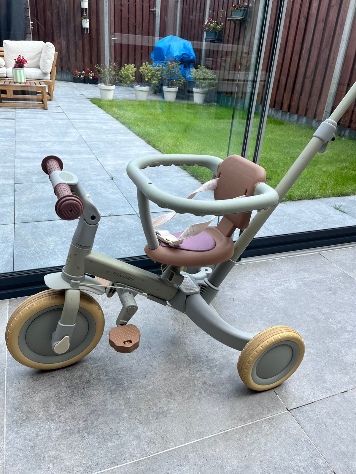 Little Dutch 4-in-1 driewieler, Ophalen of Verzenden, Zo goed als nieuw, Duwstang