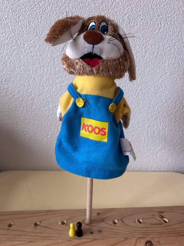 Koos Konijn handpop Roompot | 2 stuks €1,50 p.s., Konijn, Ophalen of Verzenden, Zo goed als nieuw, Klein (minder dan 20 cm)