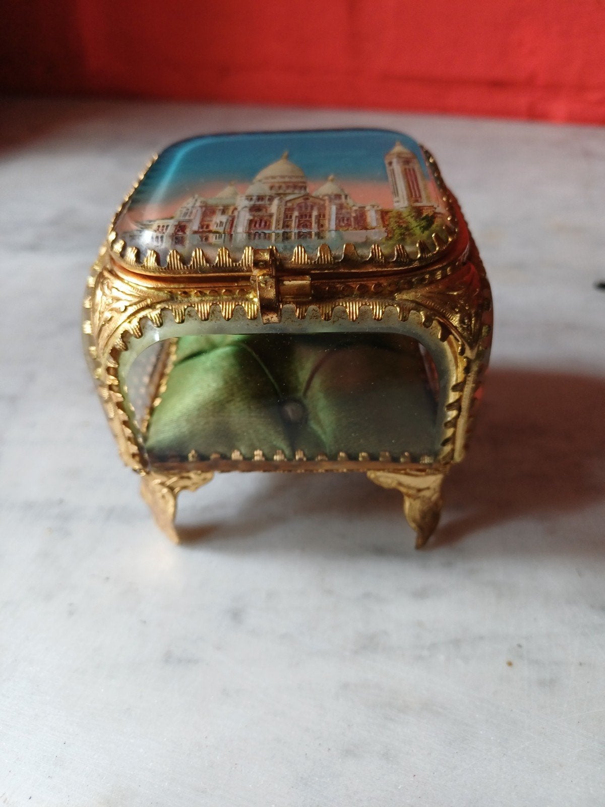 Antiek juwelenkistje Naoleon III bruidskistje goud, Antiek en Kunst, Ophalen