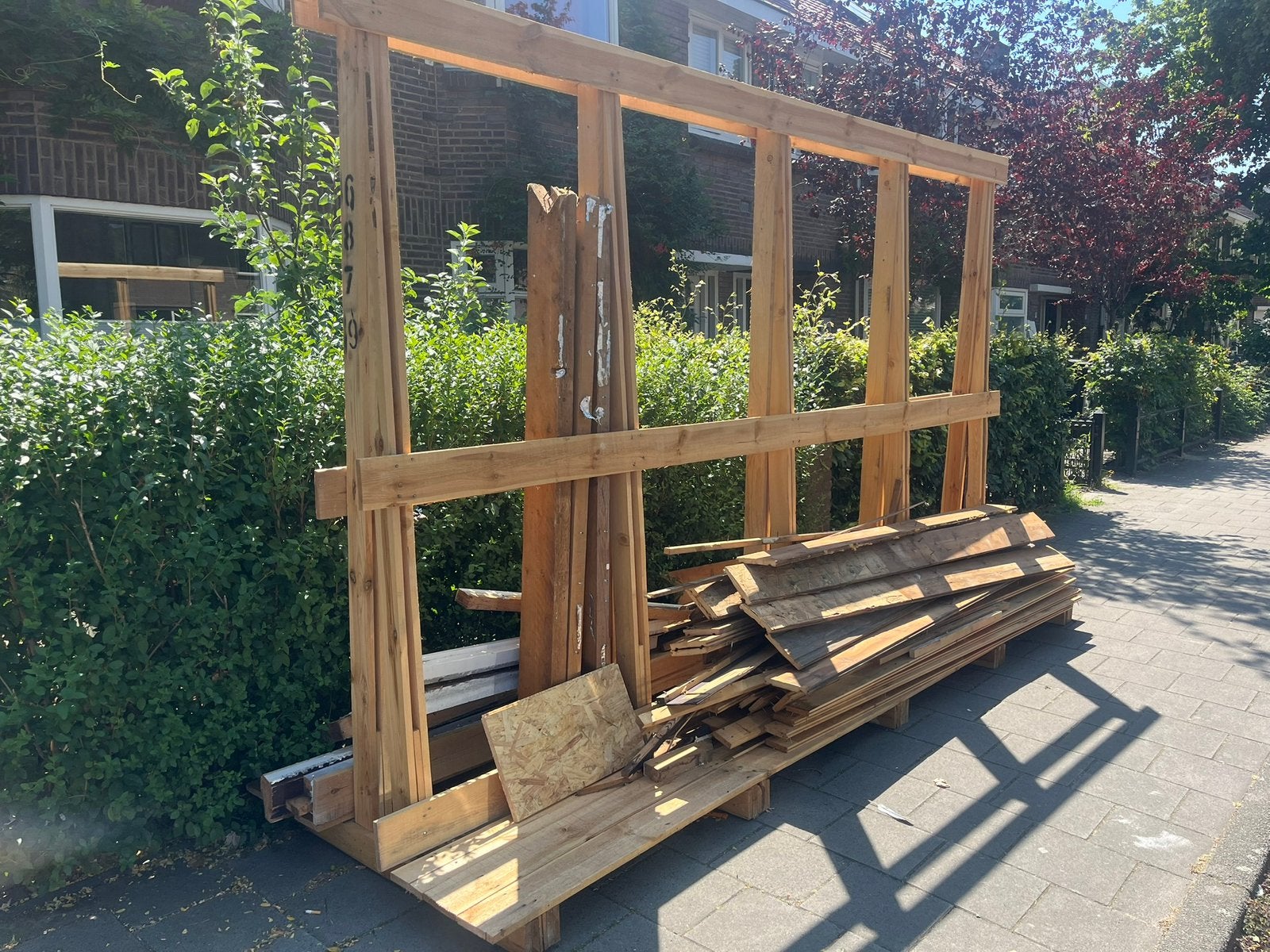 Graris hout! (Pallet ook!!), Ophalen, Zo goed als nieuw, 50 mm of meer, Pallet