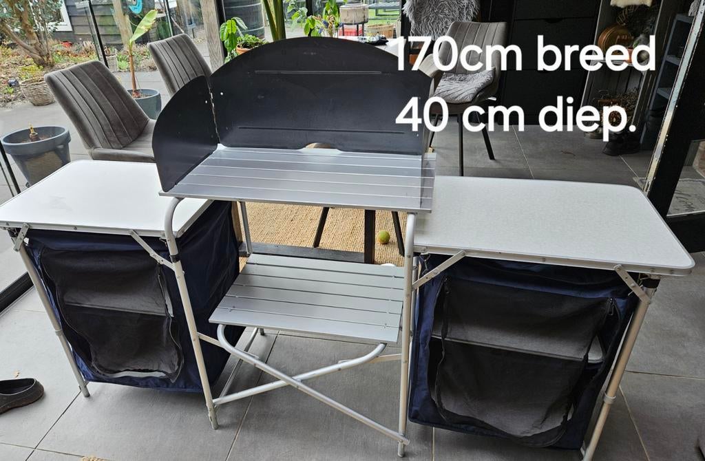 Camping kastje - 170cm breed, 40cm diep, Caravans en Kamperen, Kampeeraccessoires, Ophalen of Verzenden, Gebruikt