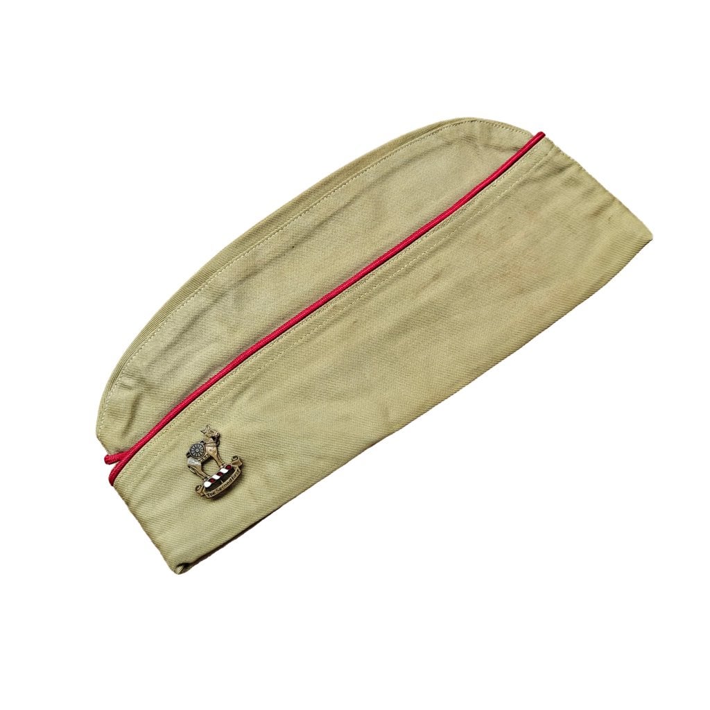 WWII US Garrison Cap 2nd Field Artillery Regiment, Ophalen of Verzenden, Amerika, Embleem of Badge