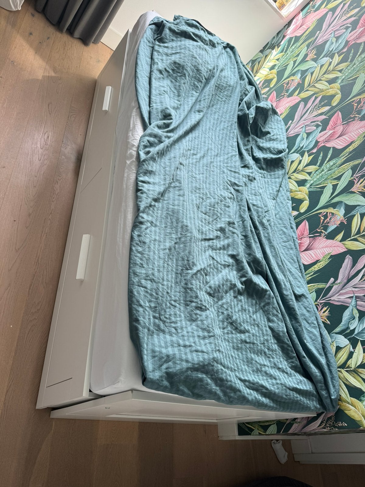 Brimnes uitschuifbed wit, Ophalen, Gebruikt, 90 cm, Eenpersoons