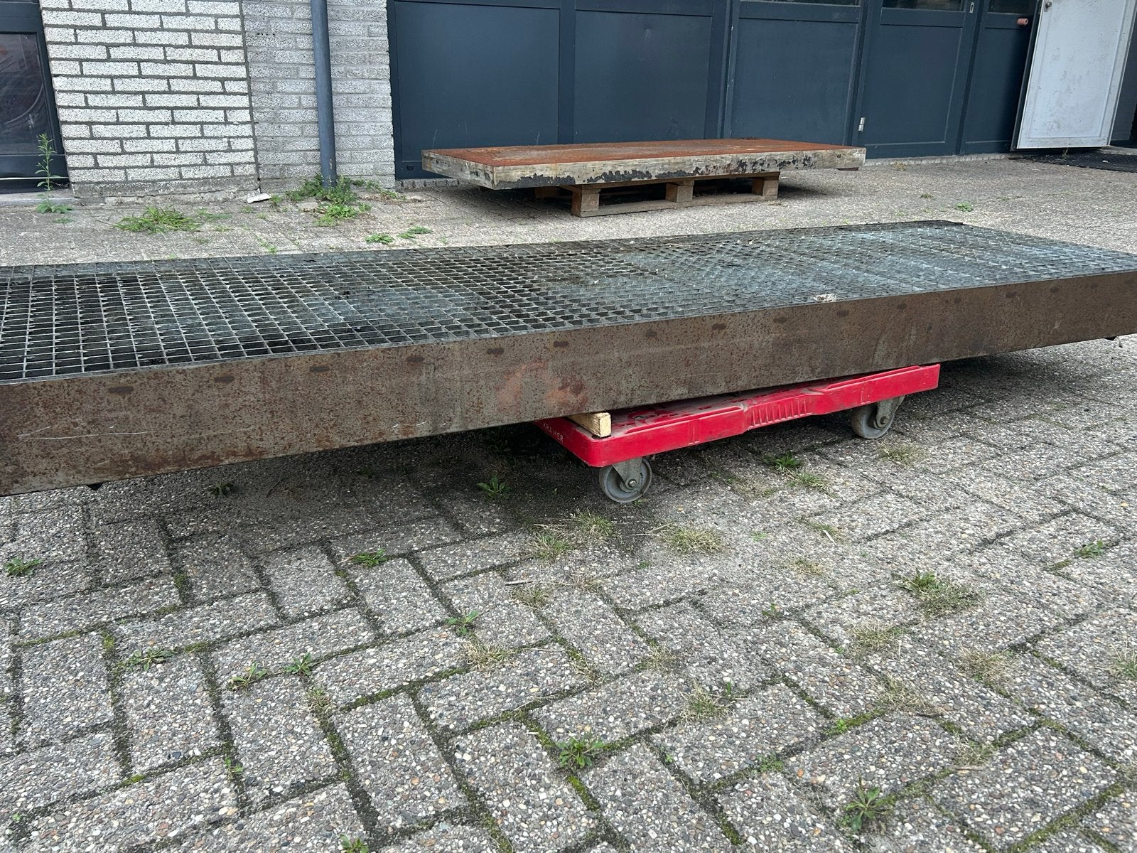 Olie opvangbak/lekbak l75xB240xH16, Ophalen of Verzenden, Gebruikt