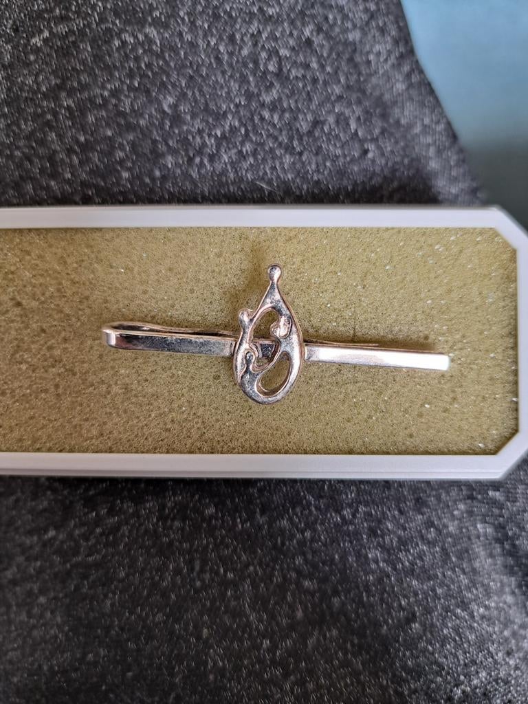 Zilveren stropdasclip Corry Ammerlaan van Niekerk, Ophalen of Verzenden, Zo goed als nieuw, Zilver