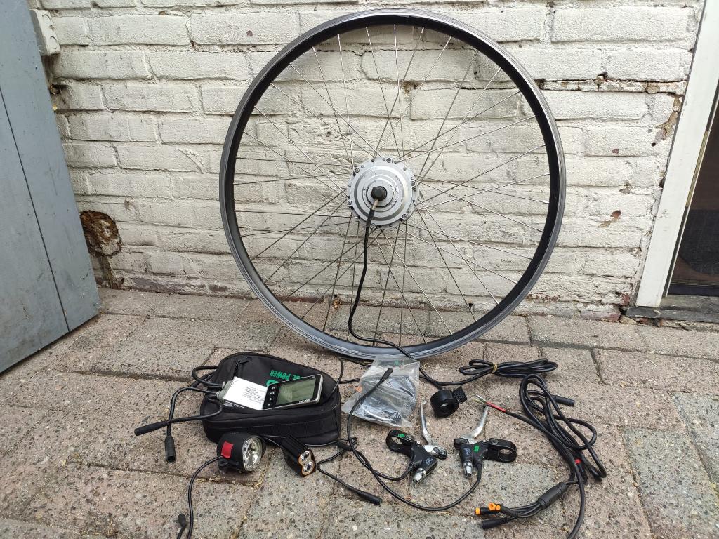 E-bike ombouw kit - 28" Voorwiel naafmotor 36V 250W., Fietsen en Brommers, Gebruikt, Elektrische fiets, Ophalen of Verzenden, Aluminium