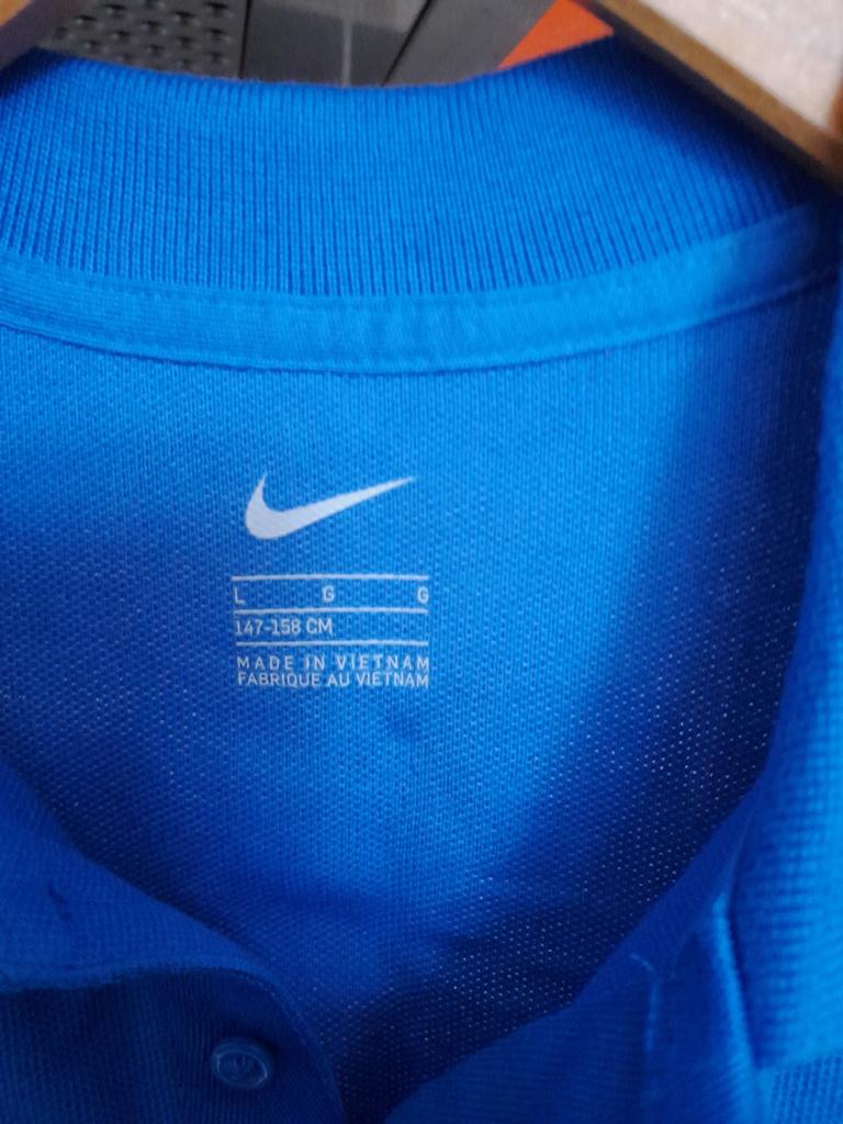 Nike Polo Shirt Blauw - Maat 147-158 cm (L), Kinderen en Baby's, Kinderkleding | Maat 152, Jongen of Meisje, Ophalen of Verzenden
