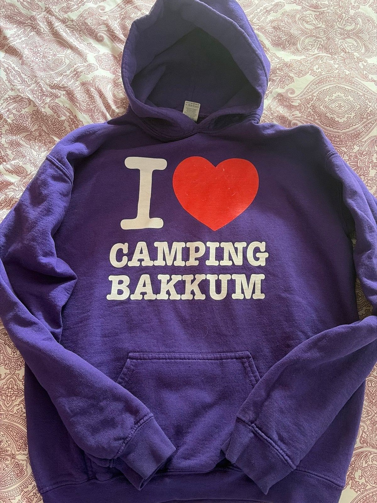 hoodie "I love Camping Bakkum" - Maat XL kids, Ophalen of Verzenden, Gebruikt, Jongen of Meisje
