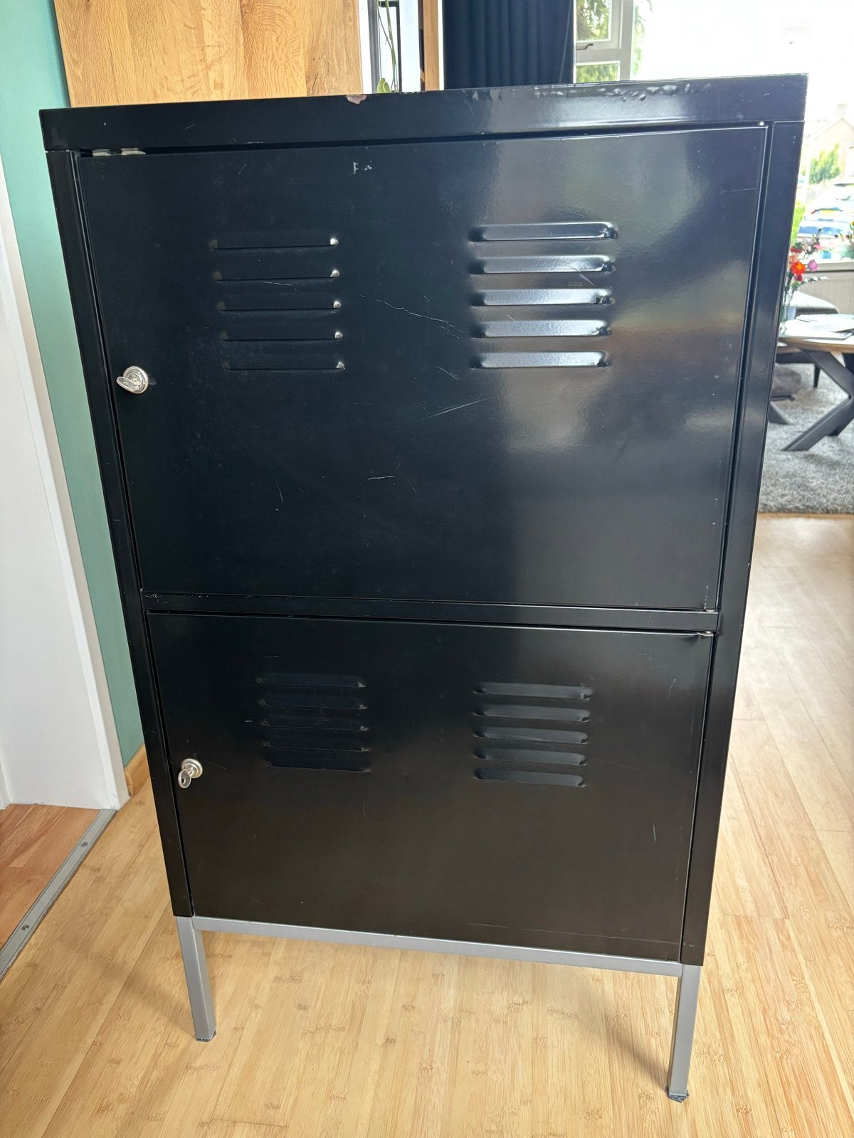 Ikea PS locker zwart, Huis en Inrichting, Ophalen, Gebruikt
