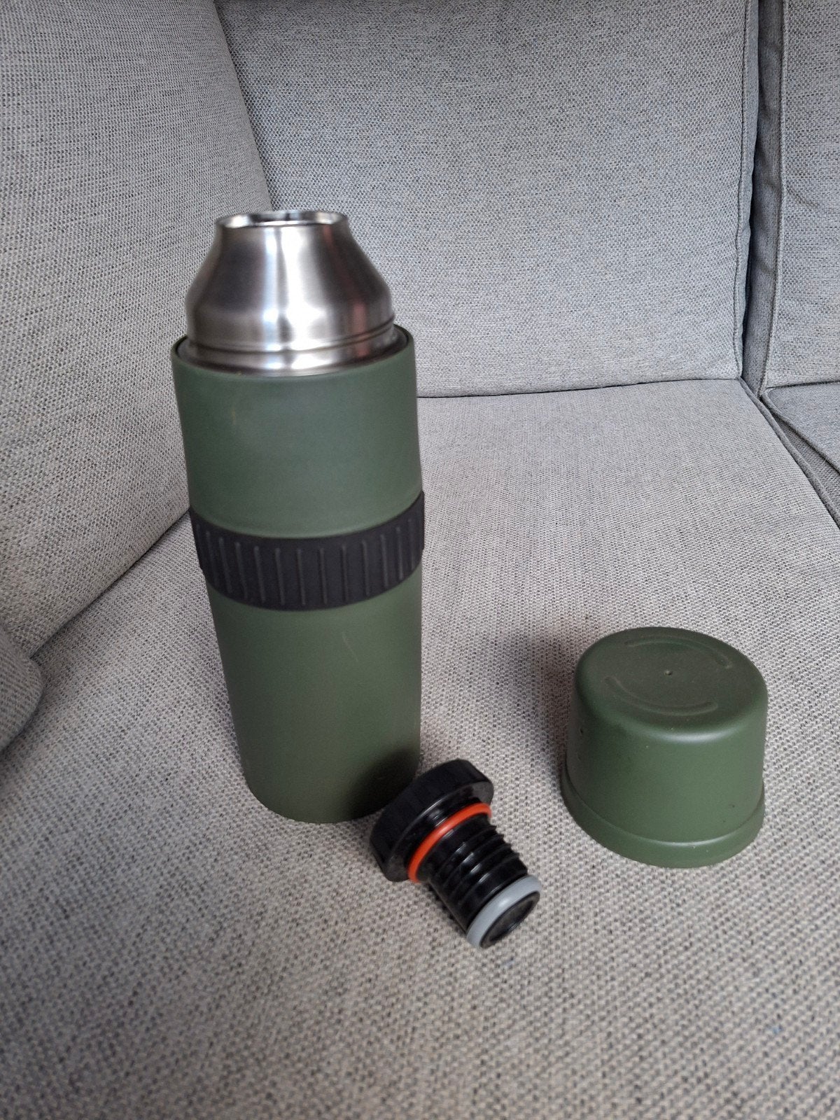nieuwe thermosfles, Ophalen