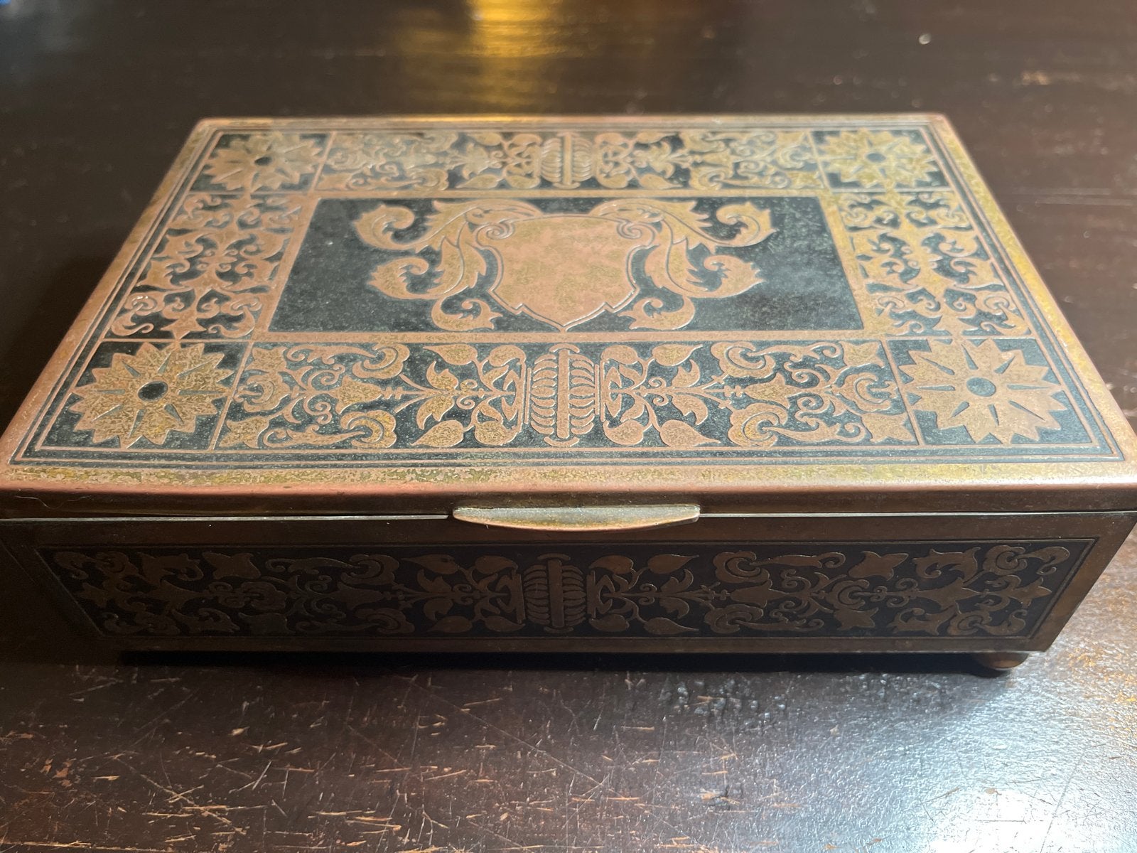 Antieke sigarendoos Erhard & Söhne rond 1900, Ophalen of Verzenden