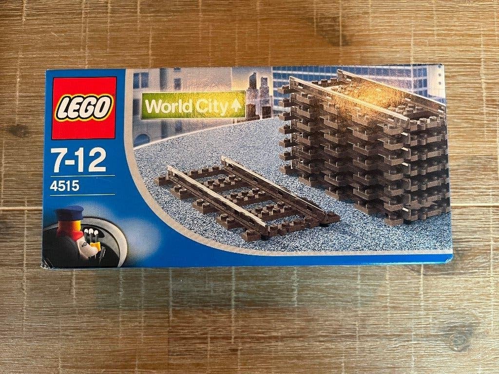 Lego 9v trein rails recht 8 x 4515 dark grey, Kinderen en Baby's, Speelgoed | Duplo en Lego, Gebruikt, Lego, Overige typen, Ophalen of Verzenden