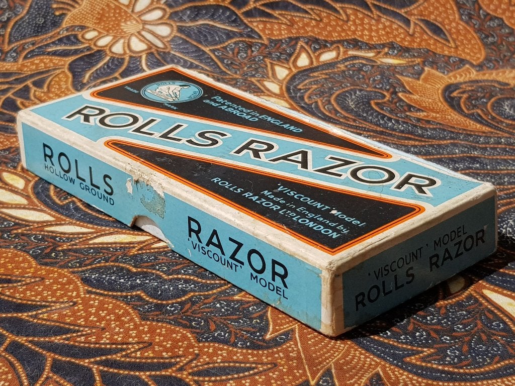 Mooi compleet oud Engels Rolls Razor London scheersysteem.