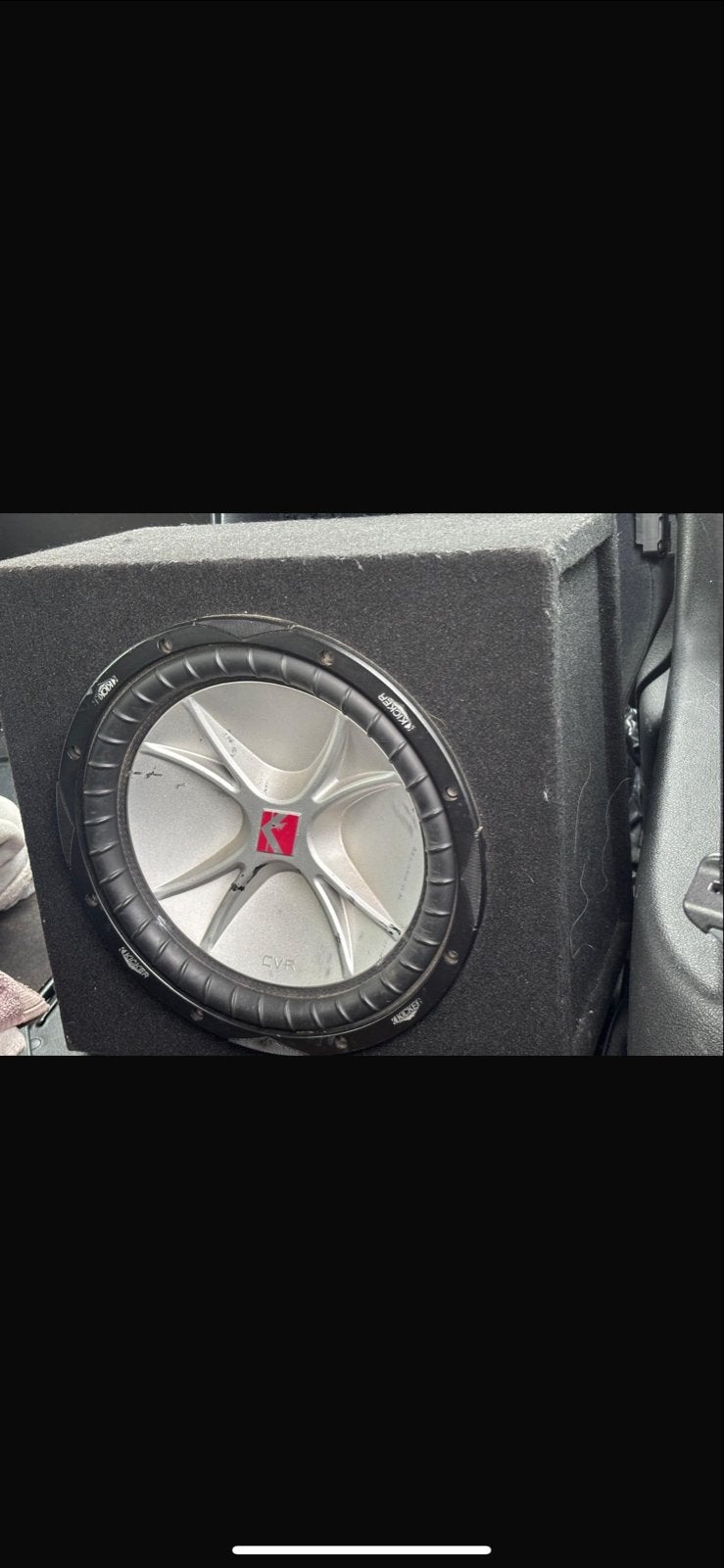 Kicker woofer 12 inch met Thunder versterker 1000 watt, Ophalen, Gebruikt