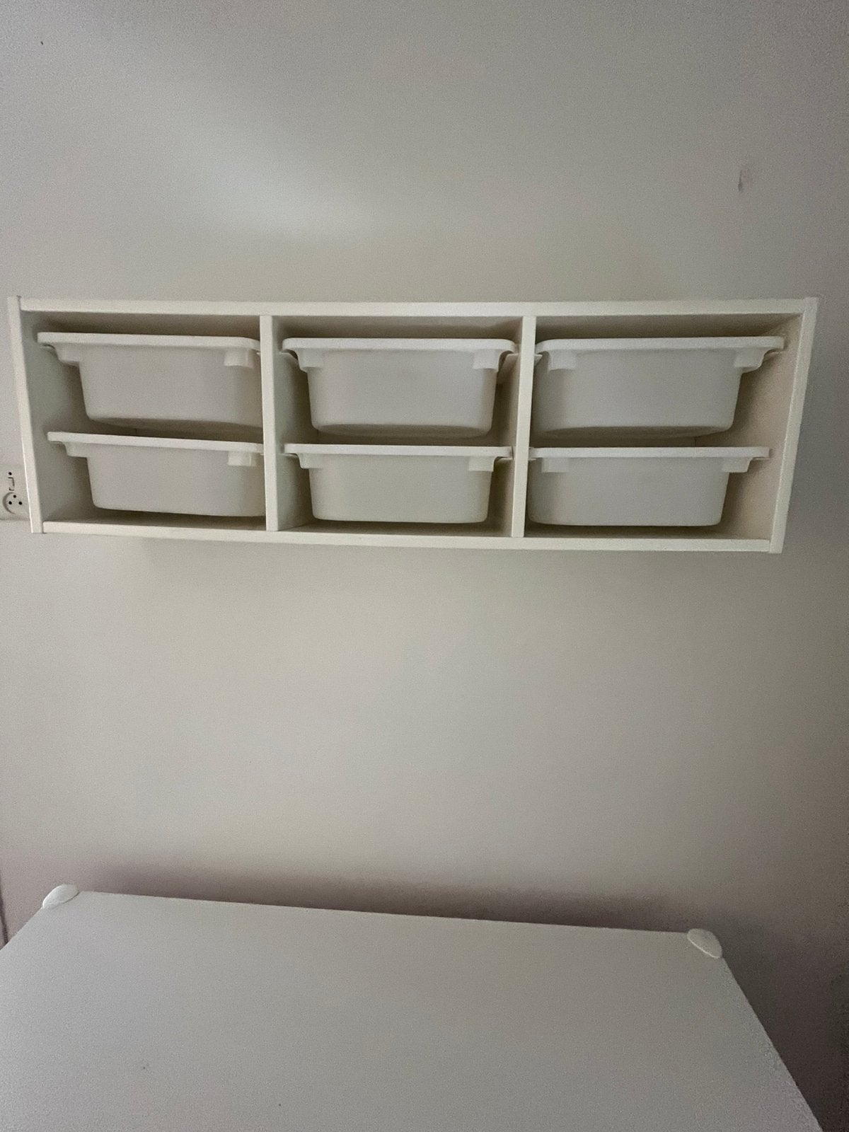 IKEA TROFAST wandkast/opberger met 6 bakken – wit 100 cm, Ophalen, Zo goed als nieuw