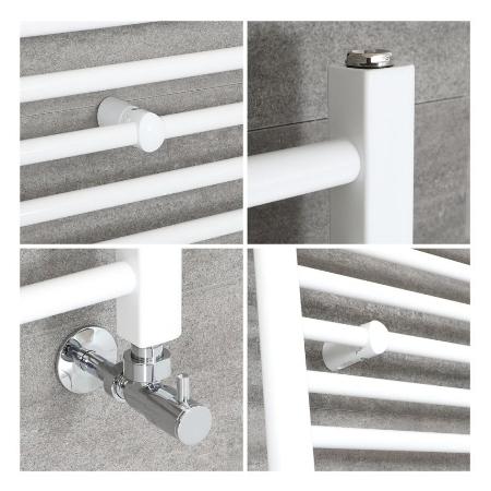 Handdoekradiator CV Modern 120cm x 40cm - Wit | Ive, Hudson Reed, Nieuw, Ophalen of Verzenden, Infonl@hudsonreed.com