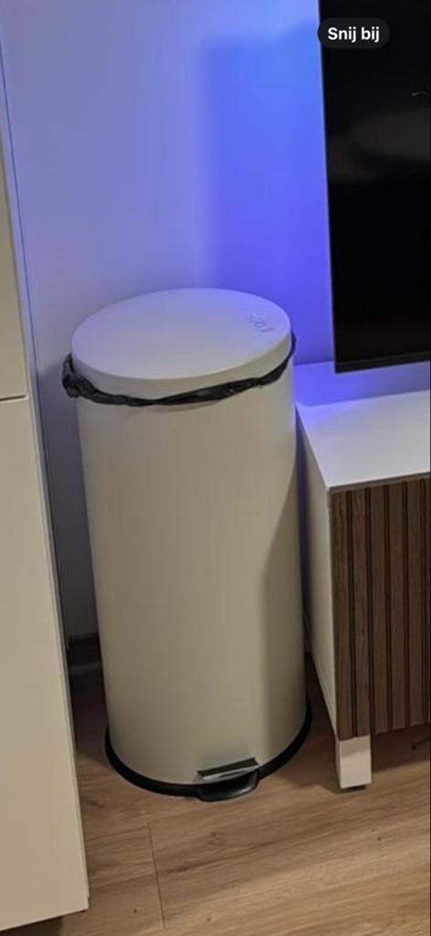 Brabantia NewIcon Pedaalemmer 30L Beige Japandi Prullenbak, Huis en Inrichting, Ophalen, Met pedaal, 50 tot 75 cm, Nieuw
