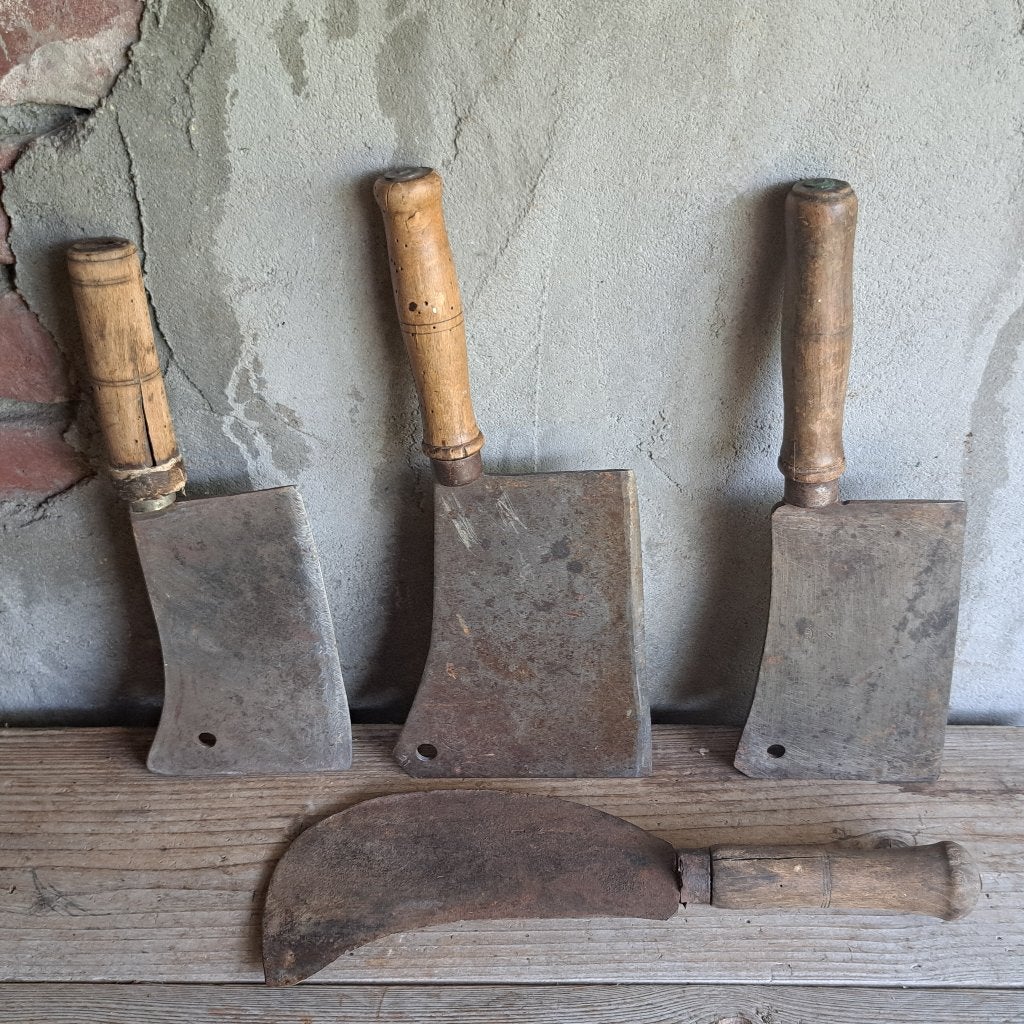 1x Oud brocante hakmes slagersmes mes *Etage3*, Gebruikt, ., Ophalen of Verzenden, .