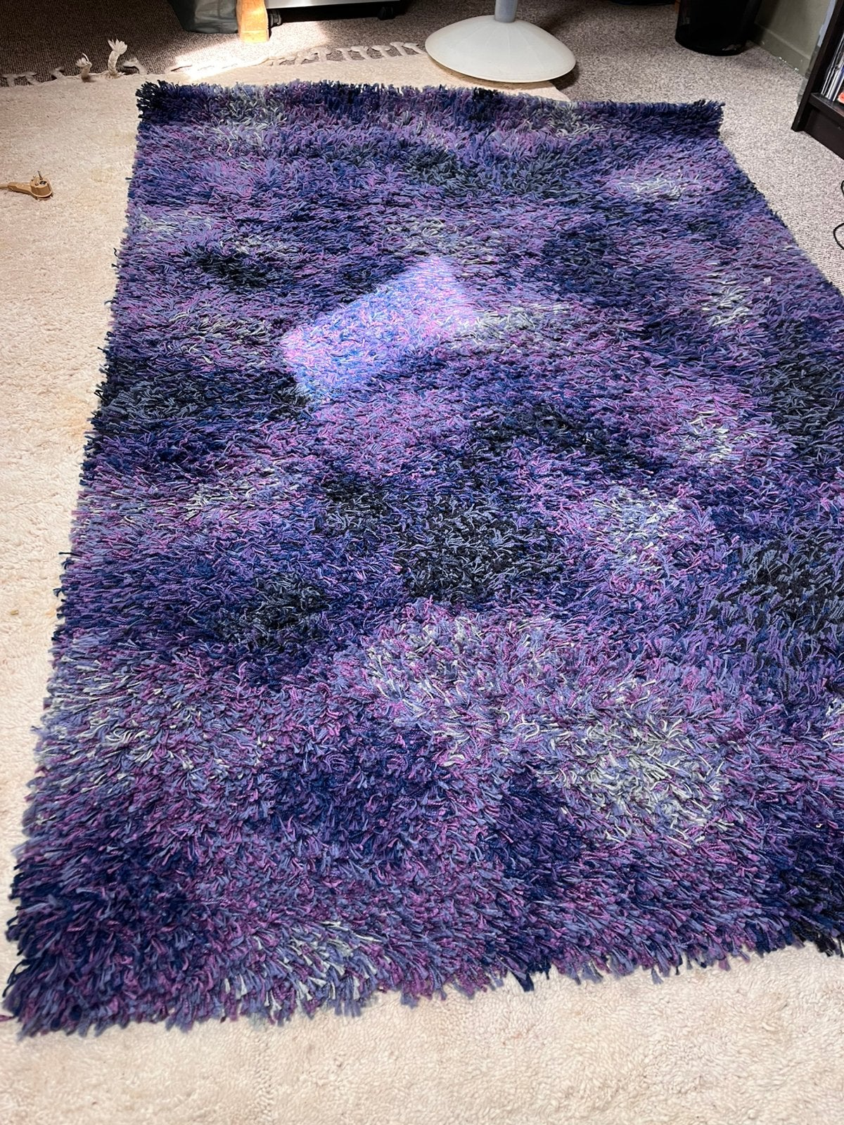 Vloerkleed Ikea jaren 70, Gebruikt, Blauw, 150 tot 200 cm, 200 cm of meer