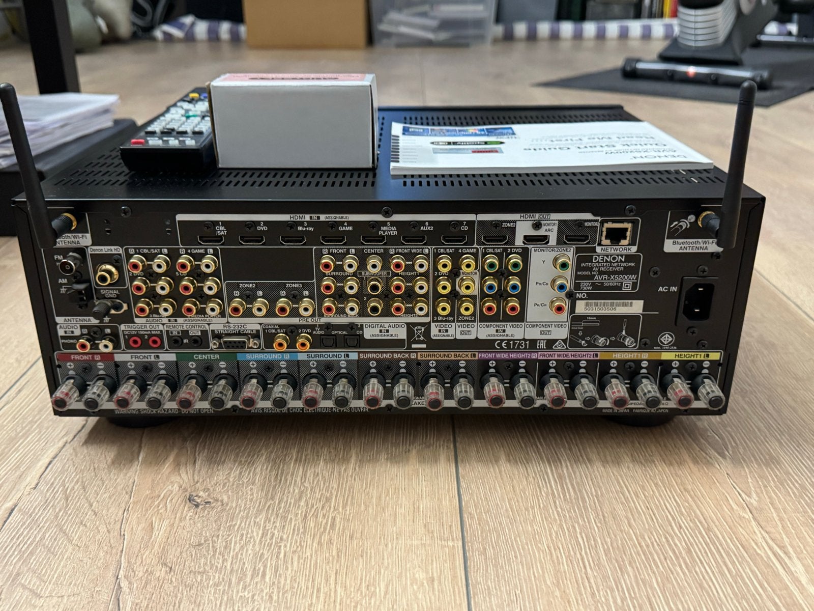 Denon AVR-X5200W AV-receiver met Dolby Atmos, Ophalen, Denon, 120 watt of meer, Gebruikt