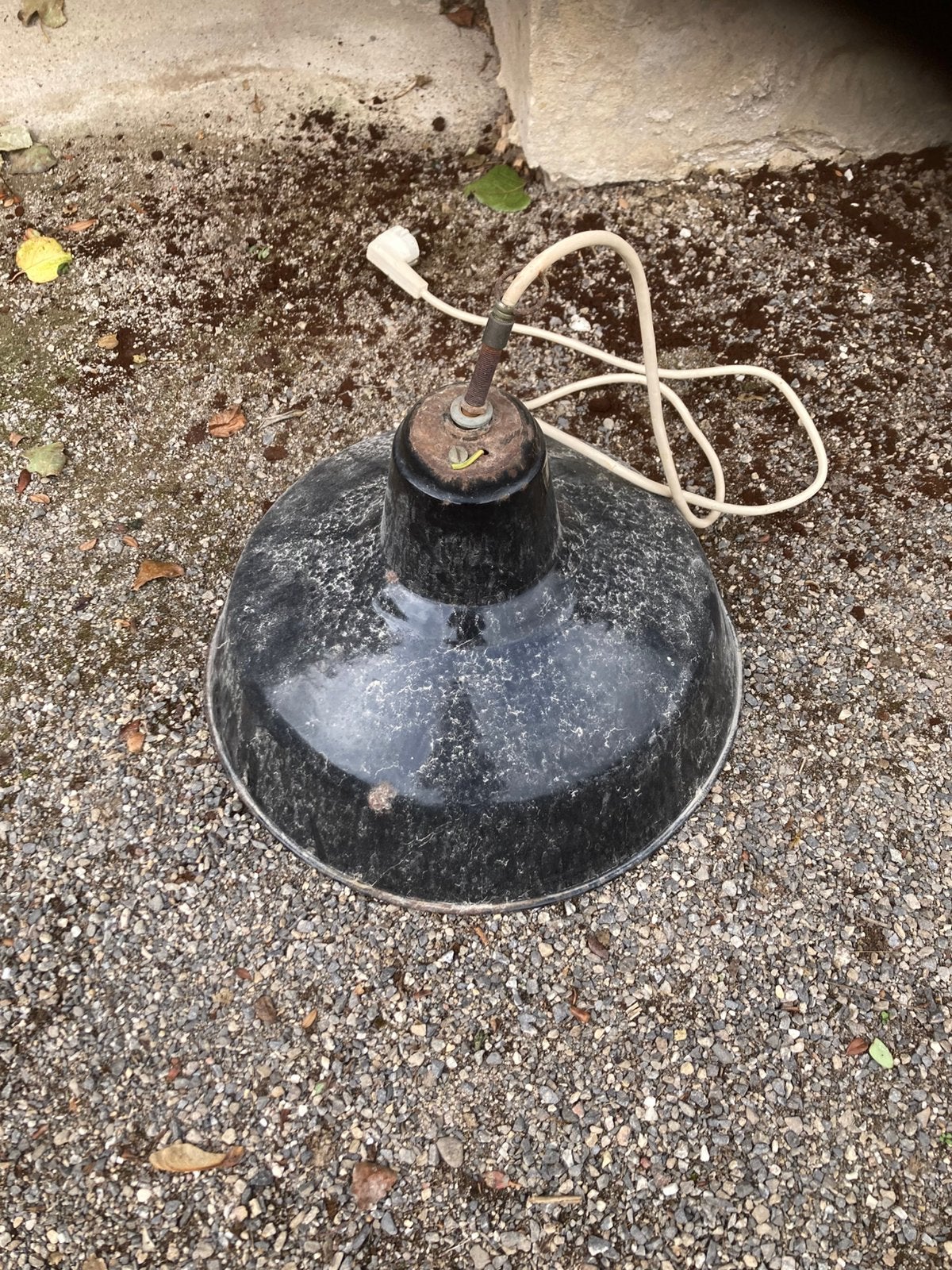 Oude fabriekslamp, Huis en Inrichting, Ophalen, Gebruikt, Metaal