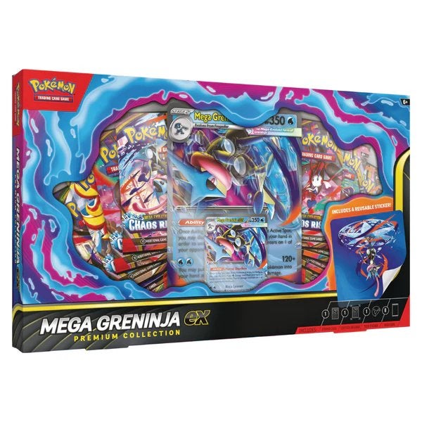 Pokemon: Mega Greninja ex Premium Collection, Ophalen of Verzenden, Zo goed als nieuw, Foil
