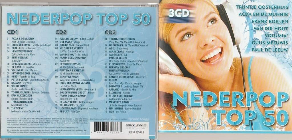 Nederpop top 50 - 3 Dubbel Cd, Ophalen of Verzenden, Zo goed als nieuw, Pop