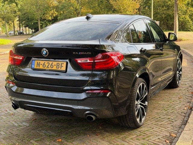 BMW X4 3.0 Xdrive M40i AUT 2017 Zwart, Auto's, Automaat, Zwart, 2000 kg, Leder