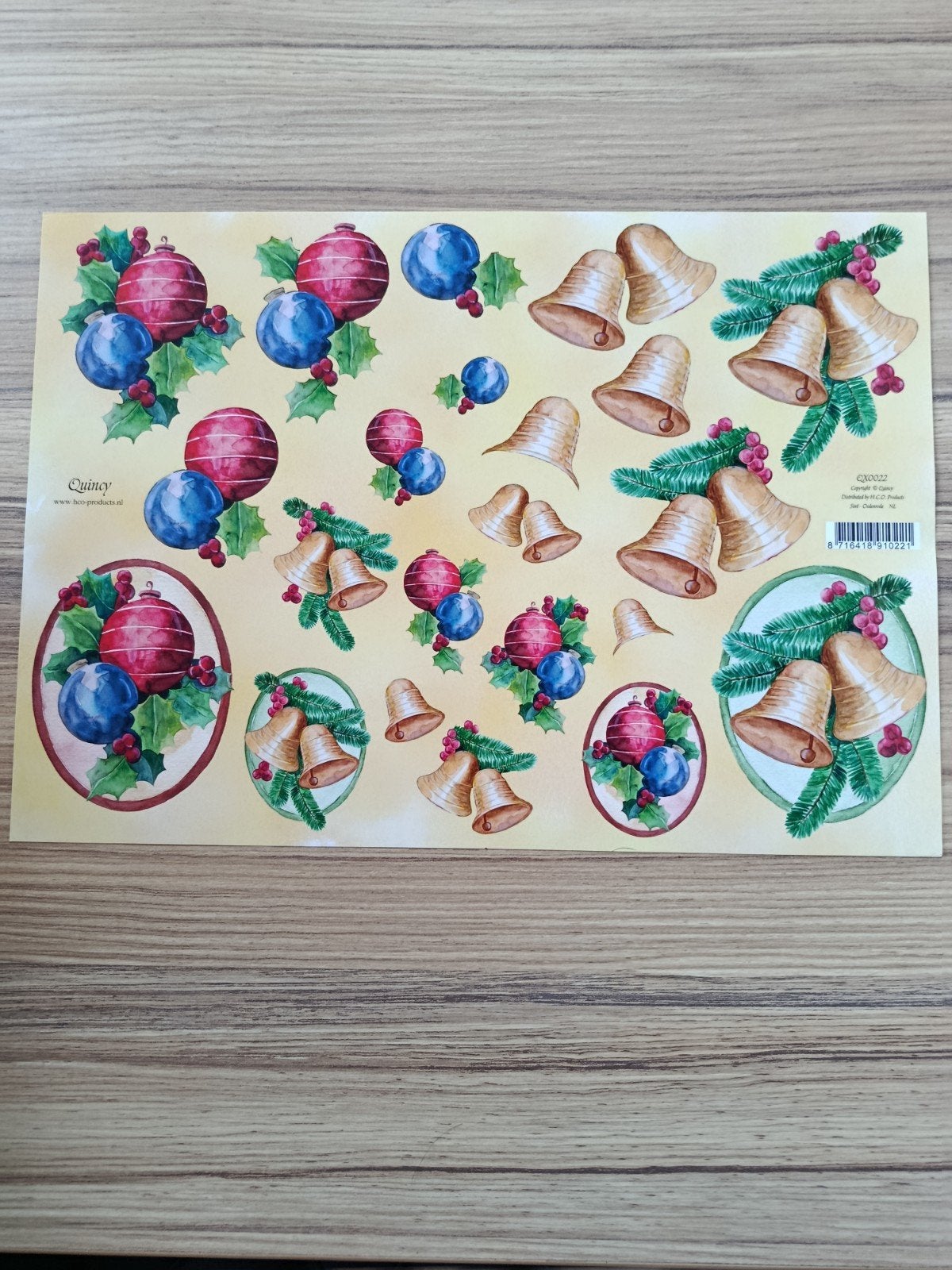 Kerst ballen, kerst bellen, Knipvellen,, Ophalen of Verzenden, Nieuw, Kerst, Knipvel