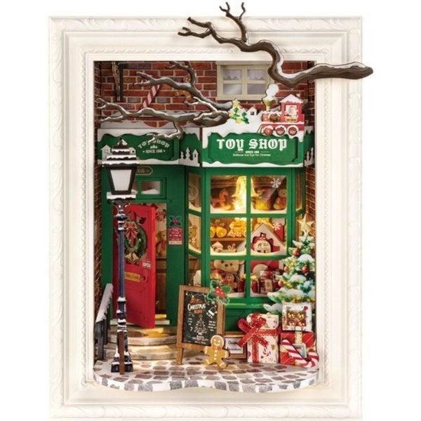 Robotime Santa’s Toy Shop DP006 Bouwpakket Nieuw, ROKR, Gebouwen, Nieuw, Meerkleurig