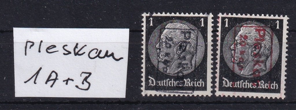 D212) 1941 WO2 Duitse bez Pleskau Mi 1A/B €1200 opdruk?, Verzenden, Duitse Keizerrijk, Postfris