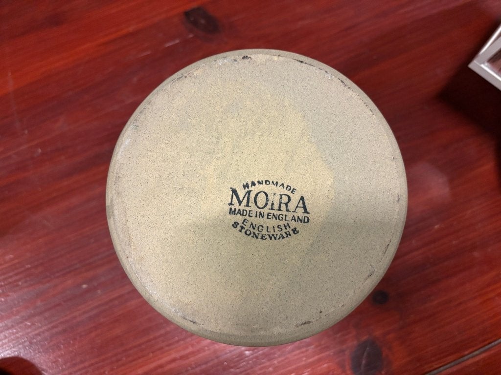 Moira English Stoneware voorraadpot Biscuits, handmade, Beige, Gebruikt, Niet bekend (tweedehands product), Moira (tweedehands product)