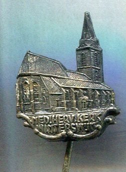 Ned. Herv. kerk Winterswijk zilverkl speldje ( U_158), Verzenden, Zo goed als nieuw, Stad of Land, Speldje of Pin