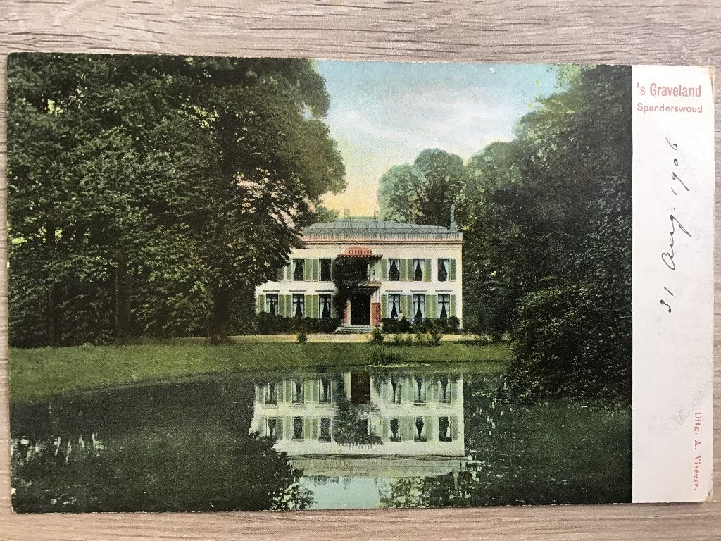 Oude ansichtkaart 's Graveland Spanderswoud 1906, Ophalen of Verzenden, Voor 1920, Gelopen, Noord-Holland