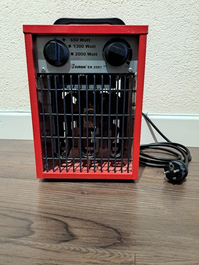 Bouwkachel, heather 2000W, Doe-het-zelf en Verbouw, Verwarming en Radiatoren, Gebruikt, Minder dan 30 cm, Kachel, Minder dan 60 cm