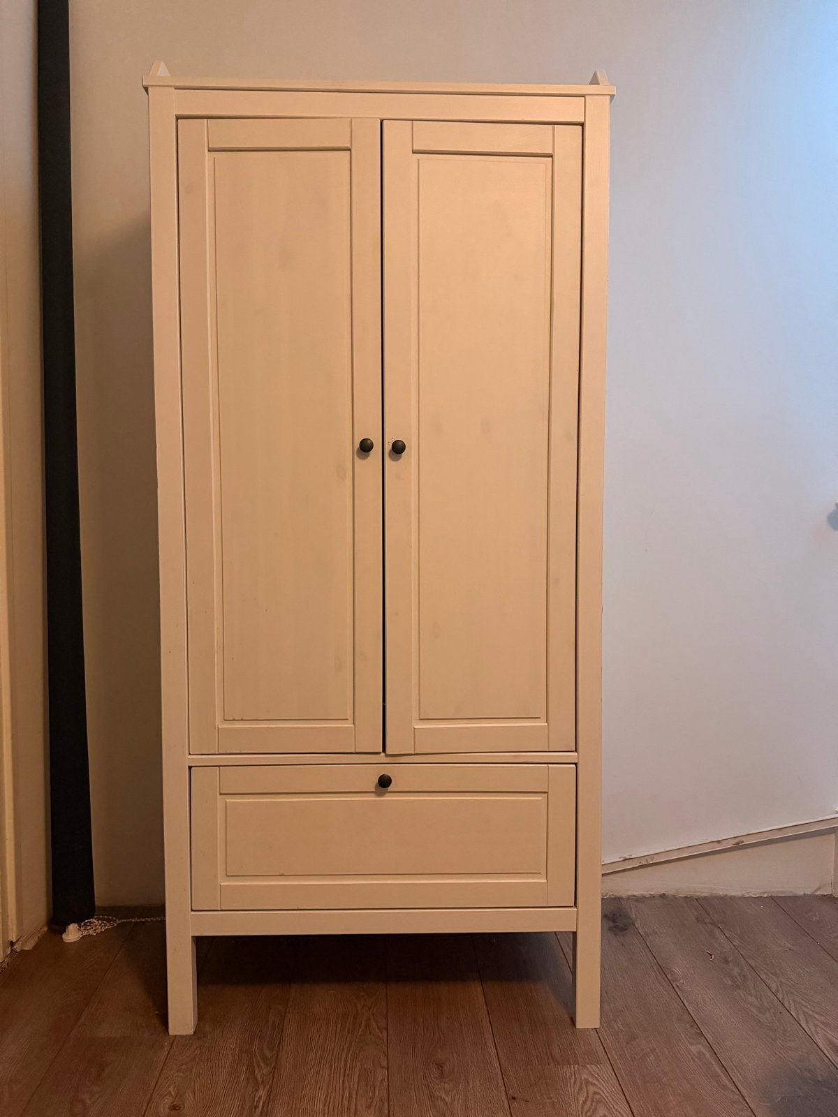 Witte kledingkast met lade en hangruimte - 80x50x171 cm, Ophalen, Gebruikt, 50 tot 100 cm, Met lade(s)