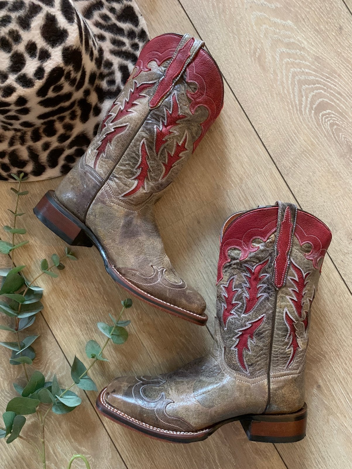 Dan post cowboylaarzen square toe 39 40, Hoge laarzen, -, Ophalen of Verzenden, Zo goed als nieuw