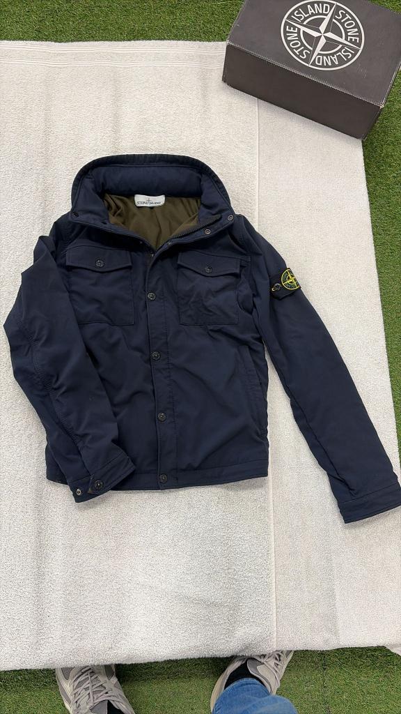 Stone Island Light Soft Shell-R Jas Regen Windbreaker, Blauw, ., Ophalen of Verzenden, .