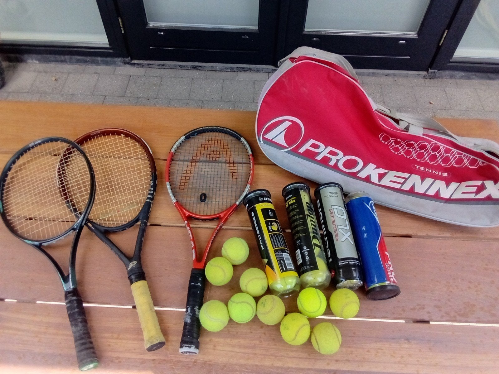Tennisset met tas, Ophalen of Verzenden, Gebruikt