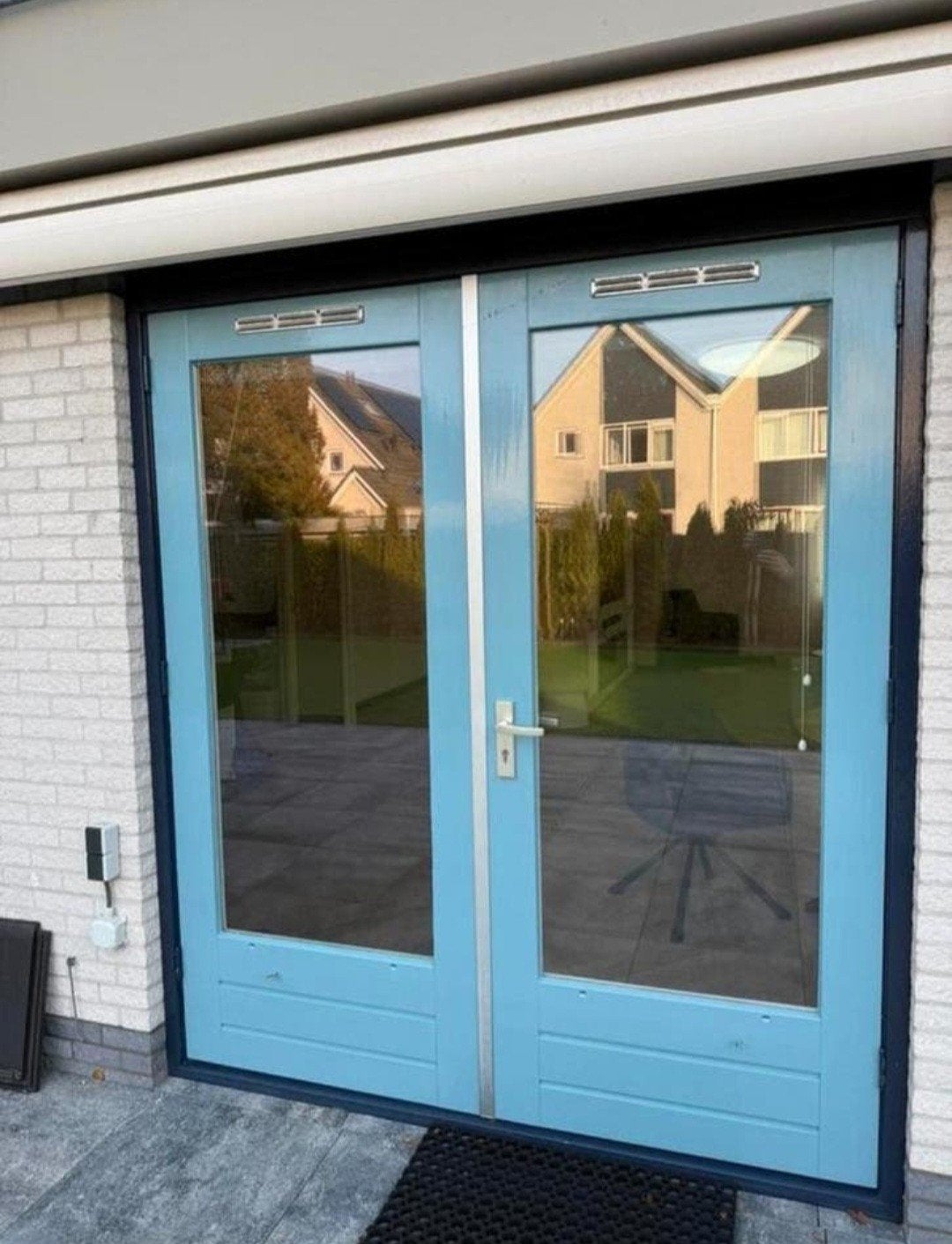 Hardhouten kozijn hardhouten tuindeuren dubbel glas, Doe-het-zelf en Verbouw, Kozijnen en Schuifpuien, Ophalen of Verzenden, Zo goed als nieuw