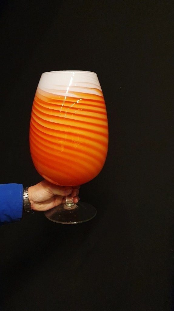 Zeldzaam!Heel groot Murano glas,38cm,puntgaaf!Vintage,vaas, Ophalen of Verzenden