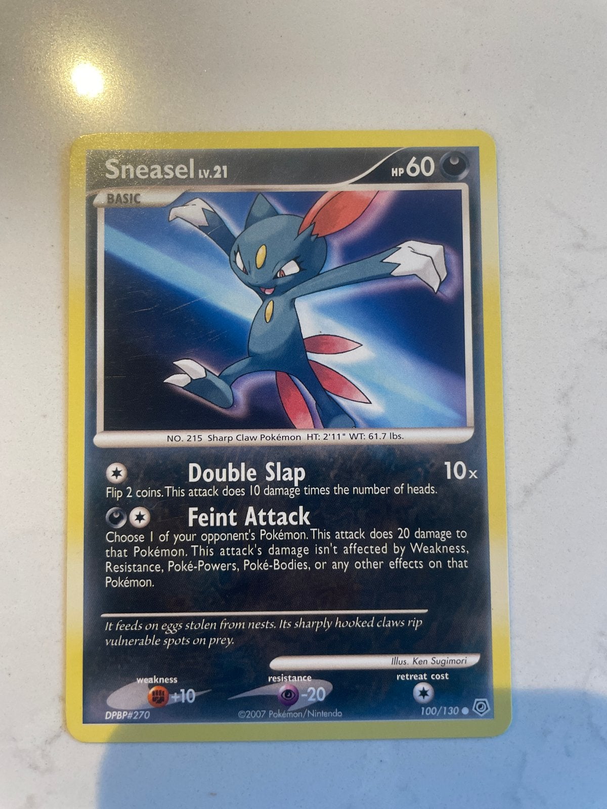 Pokémon Kaart Sneasel LV.21 (2007) - Goede Staat, Ophalen, Gebruikt, Losse kaart
